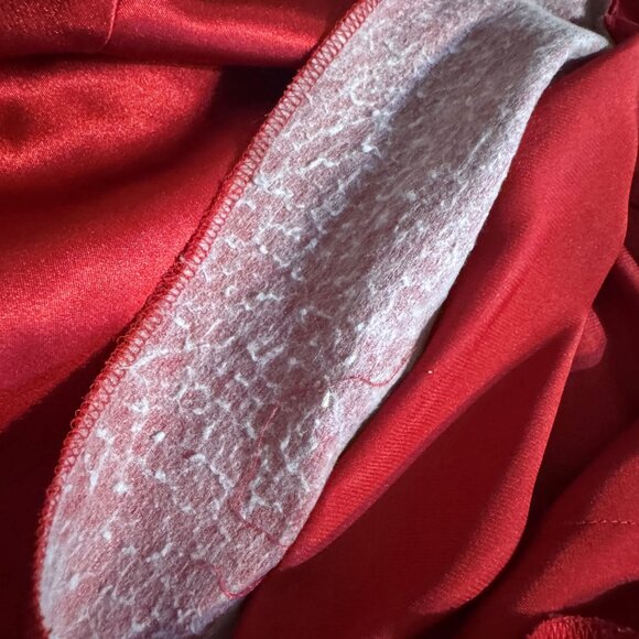Vintage Red, Satin Sleep Shirt by Adonna - Picture 7 of 7